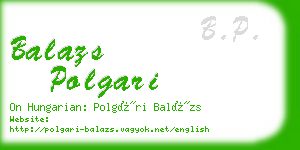 balazs polgari business card